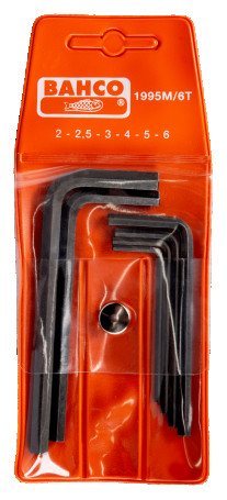 Набор шестигранных Г-образных ключей 2 - 6 мм, 6 шт