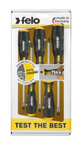 Felo Ergonic Impact Screwdriver Set SL/PH, 5 pcs 45095248