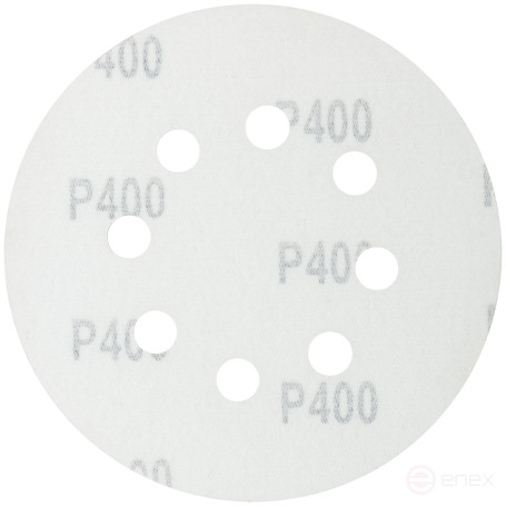 Круги шлифовальные с отверстиями (липучка), алюминий-оксидные, 125 мм, 5 шт. Р 400