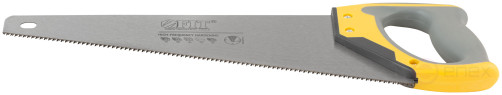 Ножовка по дереву, мелкий каленый зуб 12 ТPI, 3D заточка, 3К пласт.прорезиненная ручка, Профи 400 мм