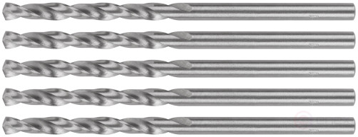 HSS ground metal drills, 135° sharpening angle, 3.3 x 65 mm (5 pcs.)