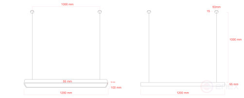 Светильник LED ЭРА Geometria SPO-113-W-40K-036 Block 36Вт 4000К 3000Лм IP40 1200*100*50 белый подвесной драйвер внутри