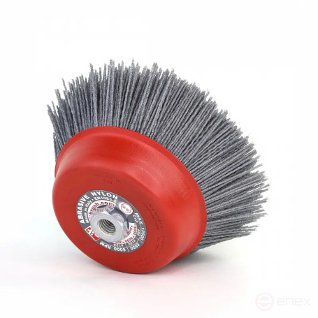 Щетка чашечная Д150*M14, ворс полимер-абразив P80 по дереву для УПМ УШМ (болгарка) (1-233)