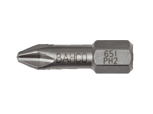 Phillips screw bits, 25 mm 65I/PH2