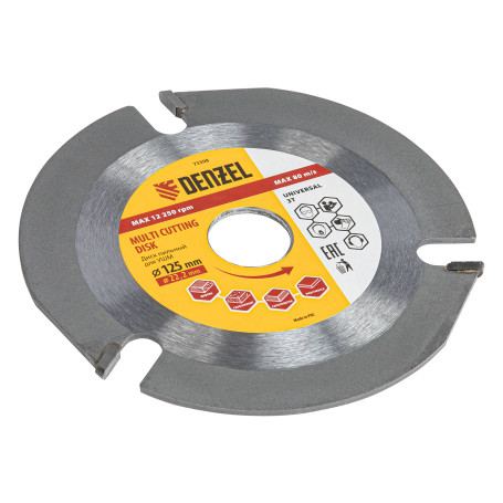 Saw blade for the ear, "Multi-cut", 125 mm, fit 22.2 mm Denzel