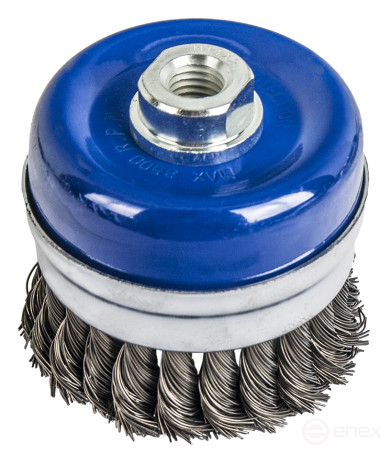 Кордщетка для МШУ чашеобразная витая усиленная ПРАКТИКА 100 мм М14 (1шт.) блистер (773-316)