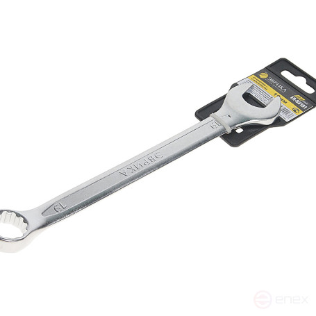 Ключ комбинированный 19мм ER-53191 (Chrome vanadium) на держателе PRO ЭВРИКА 1/10/100