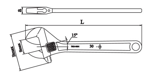 Adjustable wrench KR-46 (A-375)