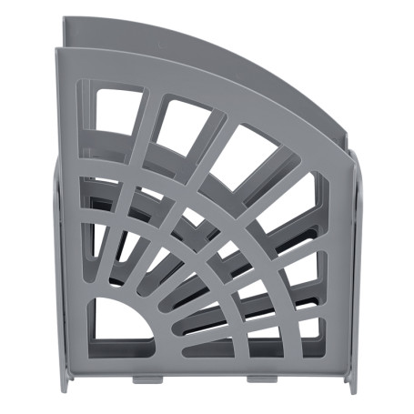 Лоток для бумаг веерный СТАММ "Эконом", 5-ти секционный, серый