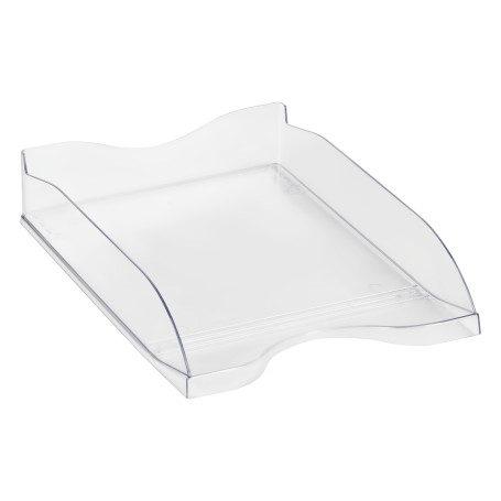 Лоток для бумаг горизонтальный СТАММ "Тропик", прозрачный