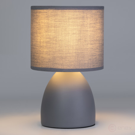Rivoli Nadine 7042-501 Table Lamp 1 * E14 40W ceramic grey with lampshade