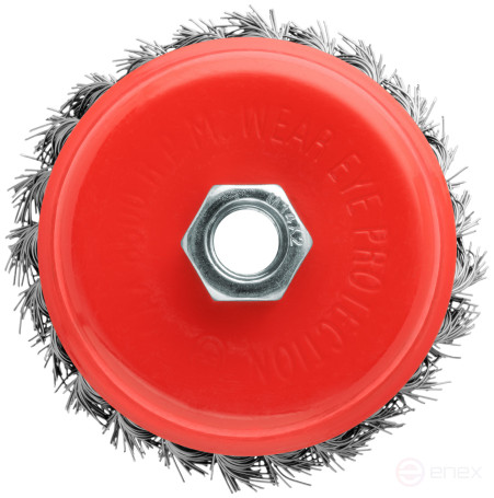 Cup holder, M14 nut, 100 mm twisted steel wire, blister