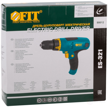 Electric drill-Screwdriver 350 W; 0-700 rpm; BzP 10 mm; cut. incl.; 22 Nm; 16+1; BS brushes; 1.3 kg; box