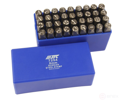 The stamps are letter Cyrillic 8mm (HRC 60+-2 degrees. DIN 1451) JTC