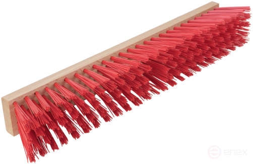 Profi wooden outdoor brush, stiff bristles, threaded hole at an angle, 5-row, 500x65 mm