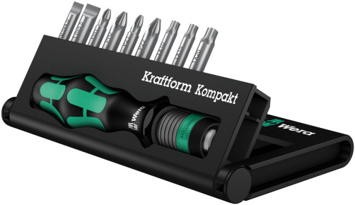Kraftform Kompakt 10 bit set with bit holder handle, 10 items