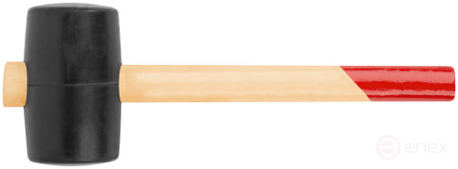 Rubber mallet, wooden handle 55 mm ( 400 gr )