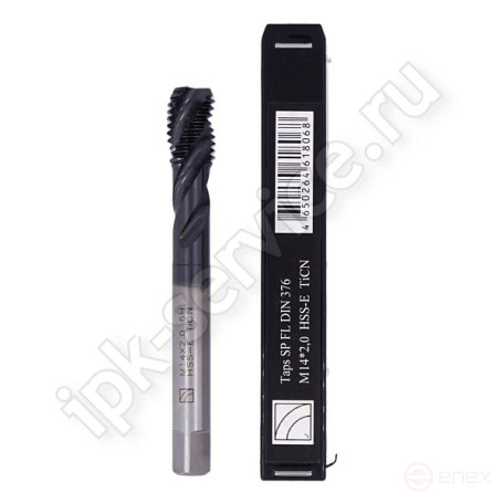 Метчик машинный с винтовой канавкой М16*2,0 осн Р6М5К5 TiCN DIN376