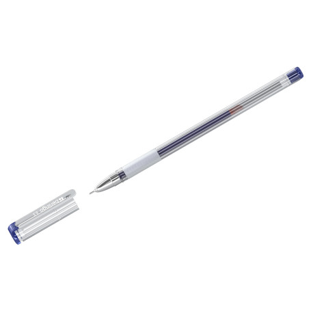 Berlingo "Standard" blue gel pen, 0.5 mm, grip, needle rod