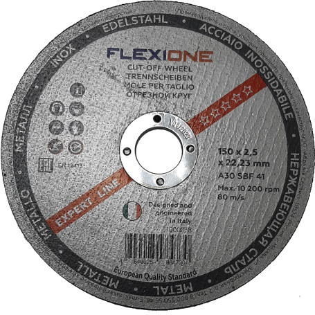 Cutting wheel metal/stainless steel 150x2.5x22.23 A30 SBF 41 Flexione Expert