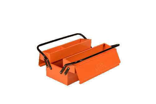 Metal tool box with 5 compartments and lockable 315 mm x 210 mm x 435 mm