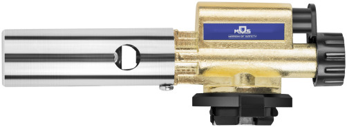 Gas burner for collet cylinder, metal housing, with piezo ignition, ceramic.insulator, nozzle 22 mm
