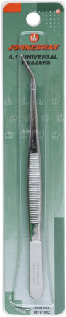 MF01002 Universal curved tweezers, 155 mm