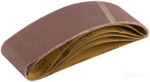 Ленты шлифовальные бесконечные, водостойкие, на тканевой основе, 5 шт., 75х533 мм Р 180