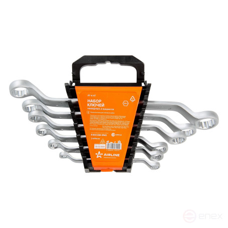 Набор ключей накидных 6 предм. (6*7,8*9,10*11,12*13,14*15,17*19мм) пласт. держат. AT-6-47