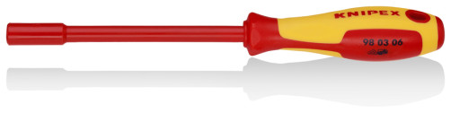 Ключ торц. 6-гран. с отвёрточной рукояткой VDE, размер под ключ 6 мм, L-232 мм, диэлектр.