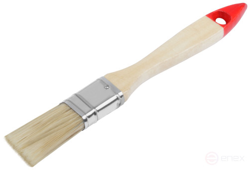 Optima flute brush, natural light bristles, wooden handle 3/4" (19 mm)