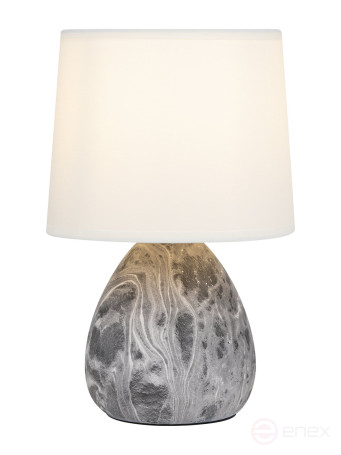 Rivoli Damaris 7037-501 Table Lamp 1 * E14 40W ceramic black and white with lampshade