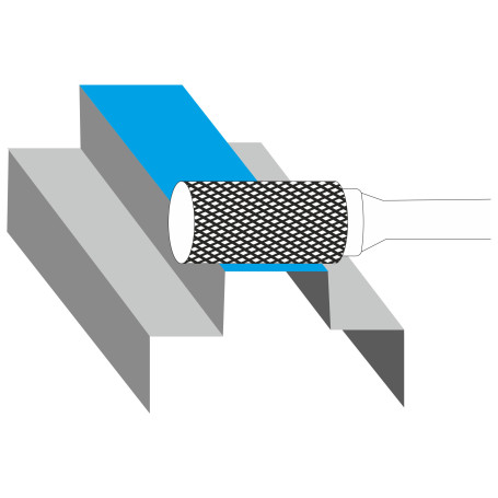 KORNOR cylindrical borehole 3 mm, double notch