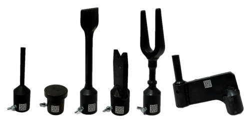 Комплект выколоток для Динамической кувалды (6 шт: зауженная 9 мм, грибок 45 мм, лопатка, прямая плоская, вилка, разноосная)