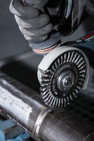 Дисковая щетка для трубопроводов, скрученная BRP 600 Z, 178 x 6 x 22,23