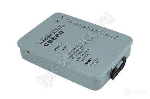 Набор сверл по металлу НС19И от 1 до 10 шаг 0,5, 19шт. Р6М5