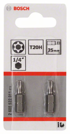 T20H Security-Torx® Extra Hart T20H bit attachment, 25 mm