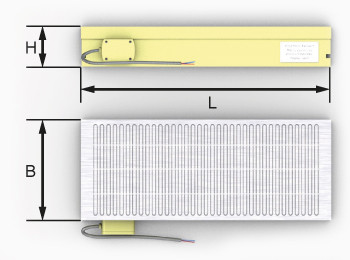 Electromagnetic rectangular plate 7208-0070 (400x1600)