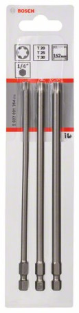 Set of 3 nozzles-bit Extra Hart T20; T25; T30; 152 mm