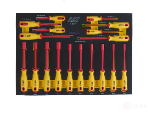 Set of 100 insulated tools (4 soft pads) JTC