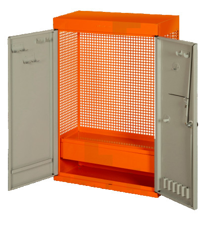 2-door wall tool cabinet orange 900 x 250 x 602 mm