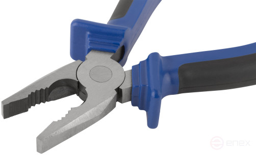 Combination pliers "One" two-tone rubberized handles, 180 mm polished steel