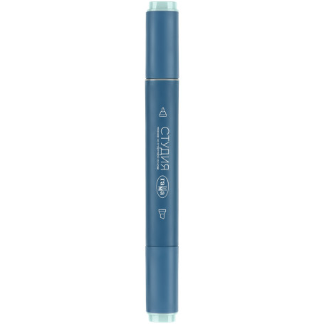 Double-sided marker for sketching Gamma "Studio", light blue, triangular body, bullet-shaped /wedge-shaped. tips