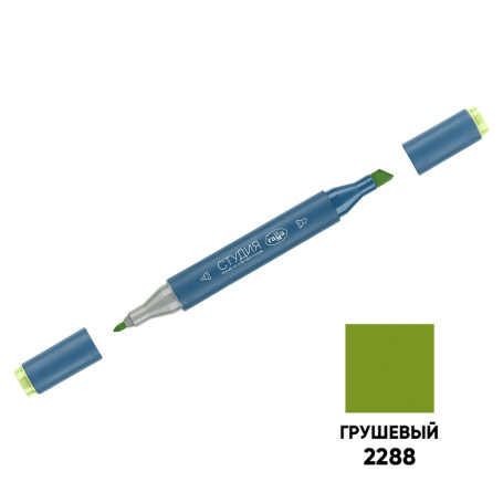 Double-sided marker for sketching Gamma "Studio", pear, triangular body, bullet-shaped /wedge-shaped. tips
