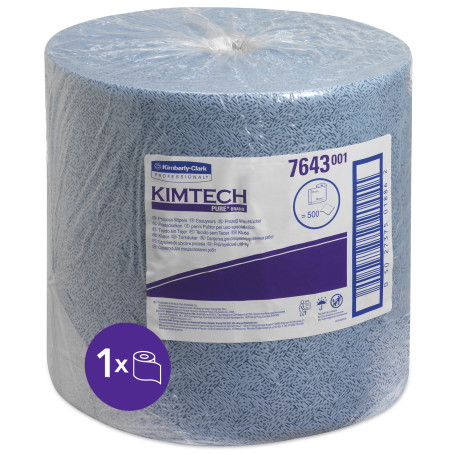 Kimtech® Wipes - Large Roll / Blue (1 Roll x 500 sheets)