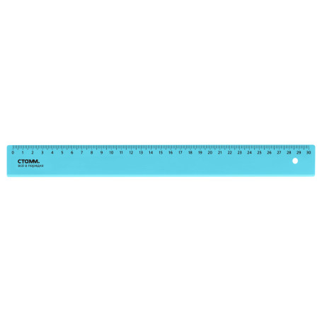 Ruler 30cm STAMM, plastic, transparent, neon colors, assorted