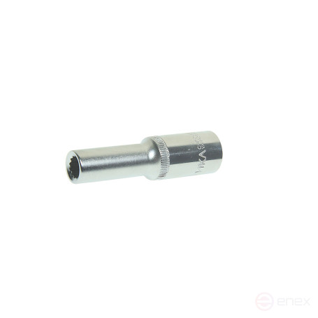 Головка торцевая 9мм 1/2" 12-гранная глубокая L=80мм ЭВРИКА ER-91502-12 /1/20
