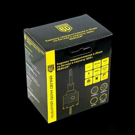 Carbide crown assembly for concrete and brick diameter 68x50 mm SDS+ BERGER BG1921