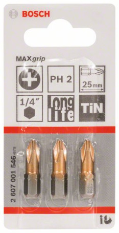 Nozzle-bits Max Grip PH 2, 25 mm, 2607001546