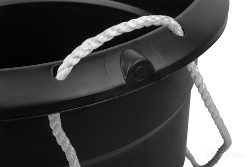 Plastic construction bucket for carrying mortar, reinforced walls, rope handles 40 l